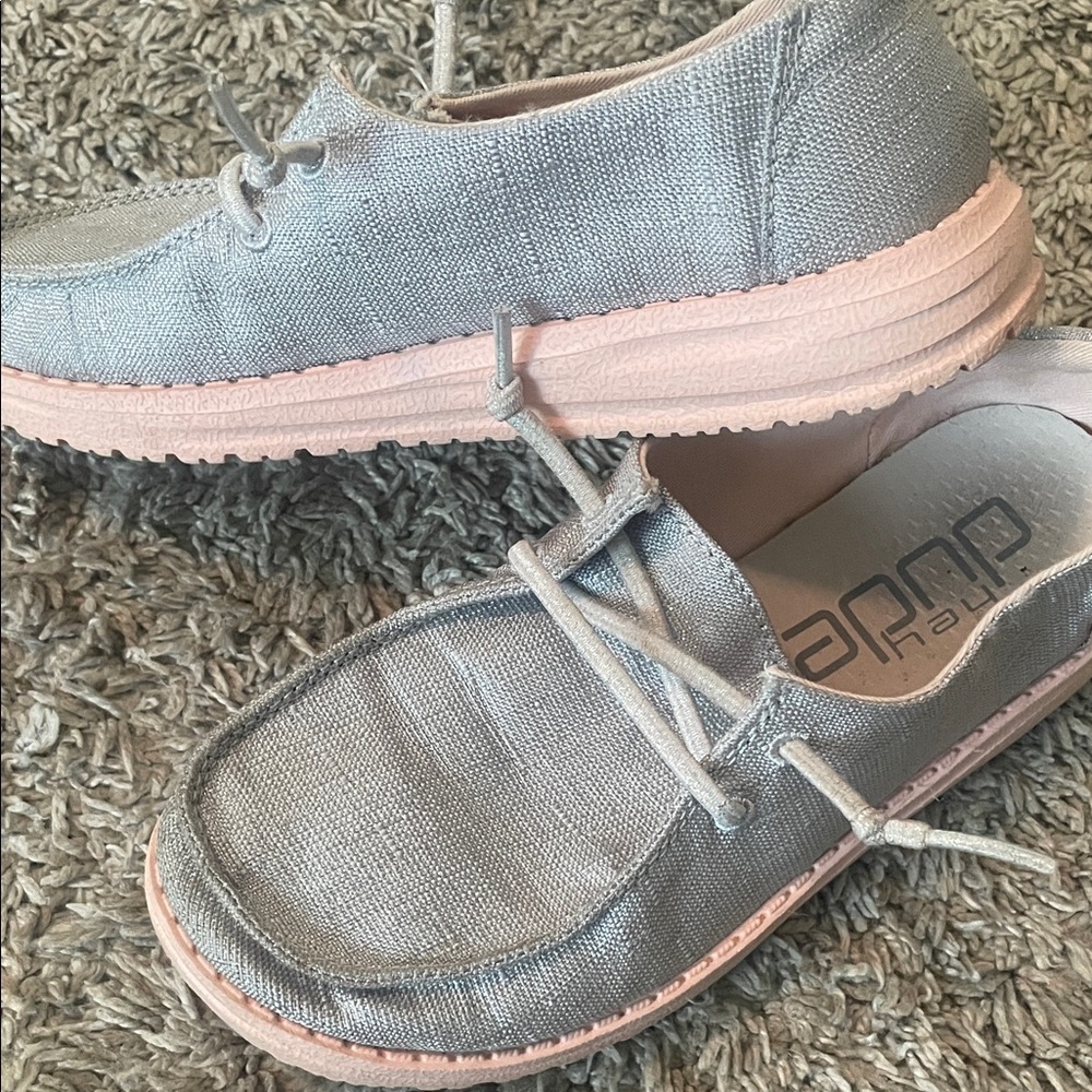 Hey Dude Kid’s Silver and Pink